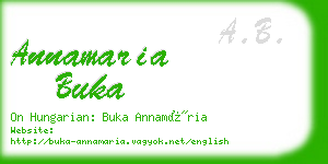 annamaria buka business card